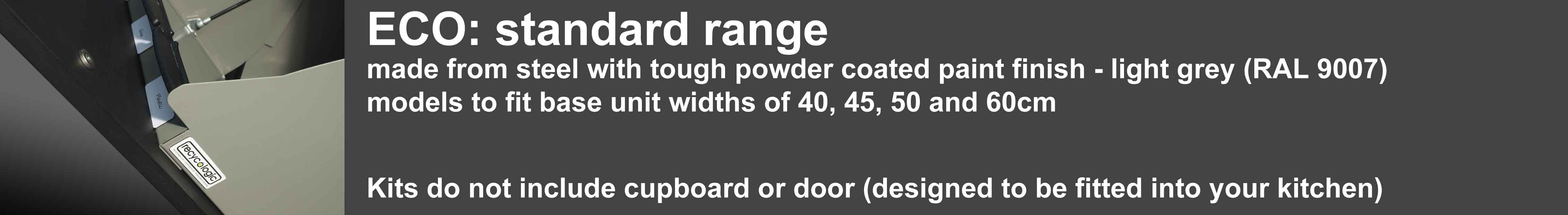 economical standard range of big volume recycling bins made from powder coated mild steel